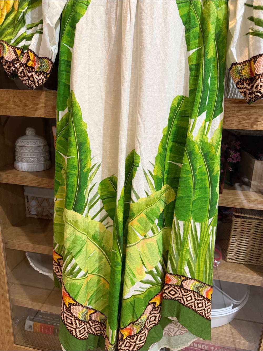 NWT Farm Rio Fresh Forest Midi Dress S Small Tropical Boho Beach - Picture 10 of 11